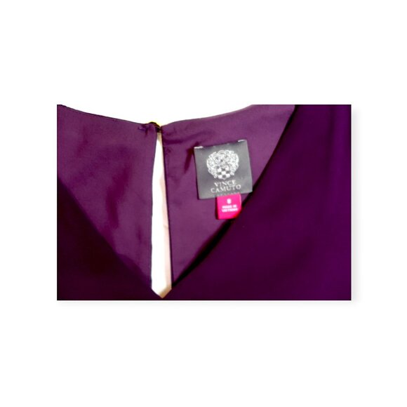 💜 Vince Camuto Purple Chiffon Mini Dress --  Deep Purple Dreams 💜 - Picture 5 of 8